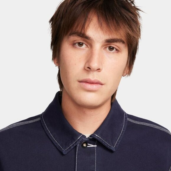 Nike Life Canvas Chore Jacket Obsidian Blue Utility Men's Sz XLT FN0356-451 - Picture 3 of 8